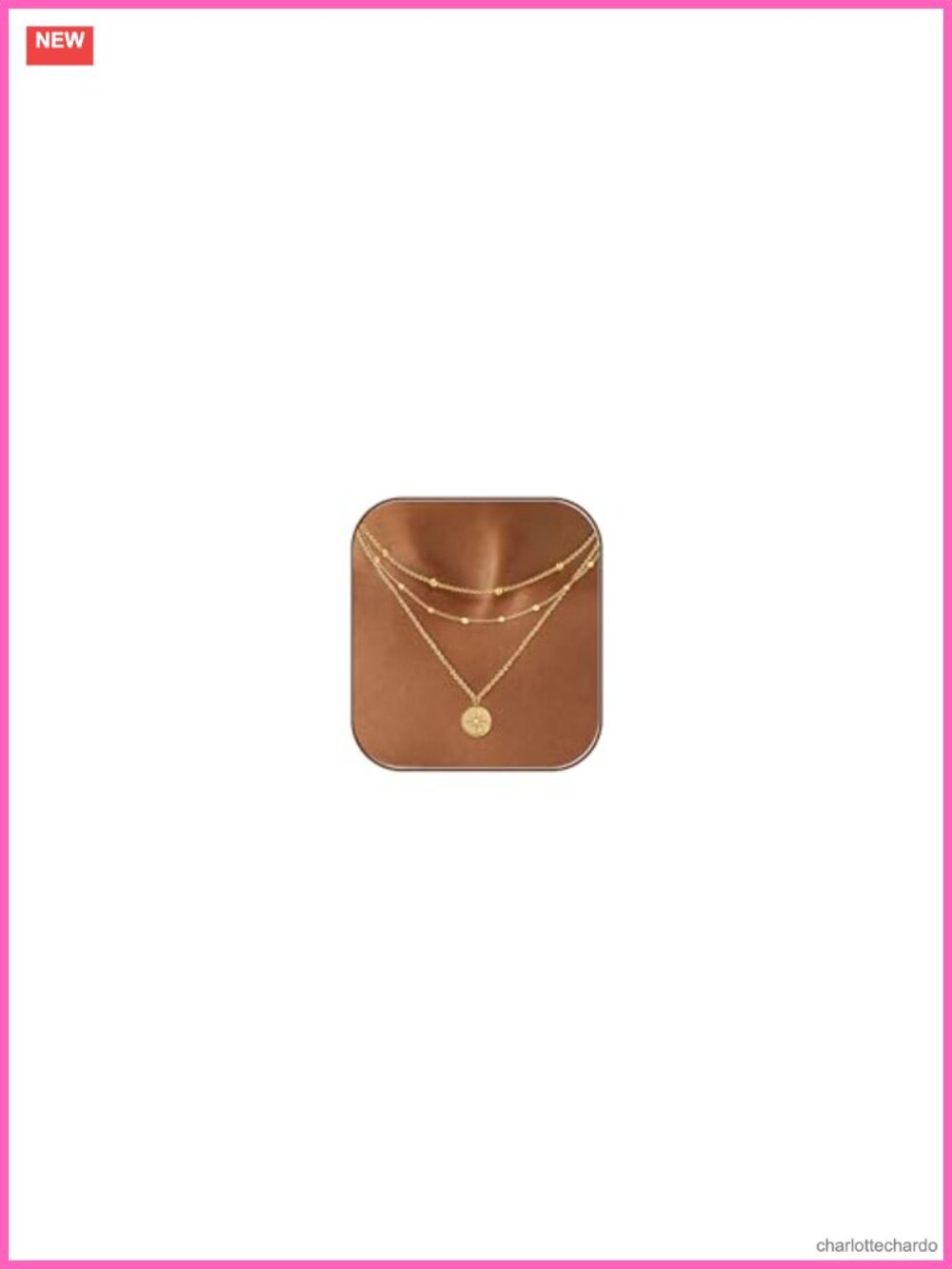 14K Gold Plated Layered Necklace Set for Women Waterproof Hypoallergenic